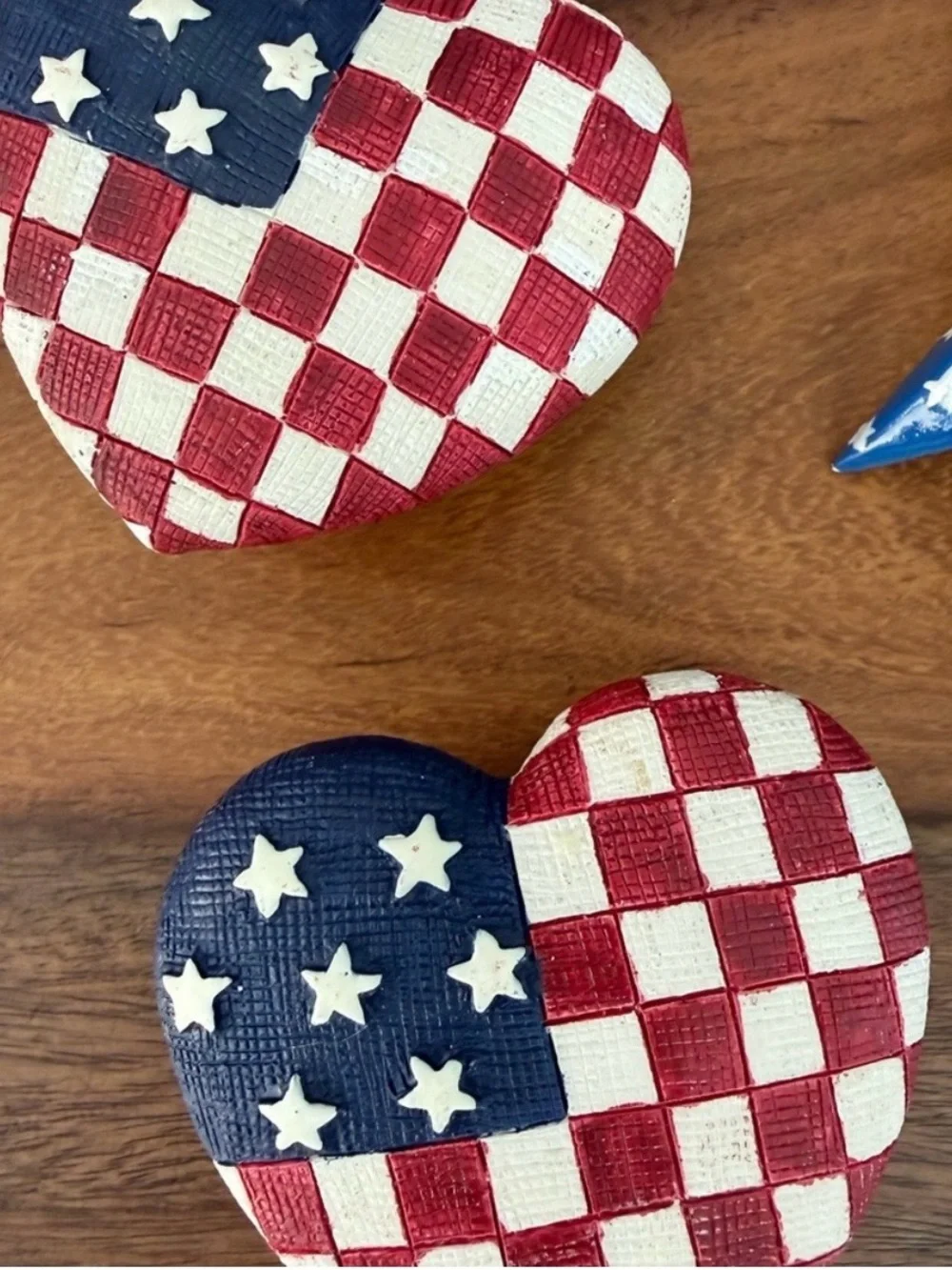 Vintage American Flag Napkin holders cottage core Ralph Lauren style farmhouse